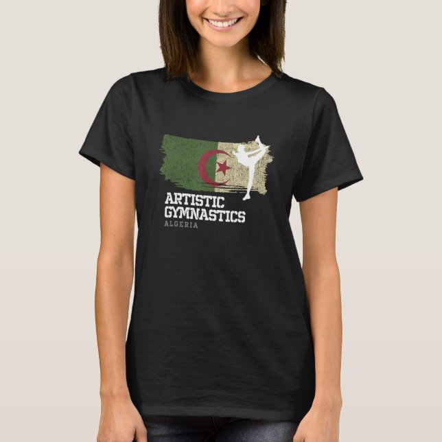 T-shirt Gymnastics Algeria Gymnast Girl Artistic Gymnastic (Devant)