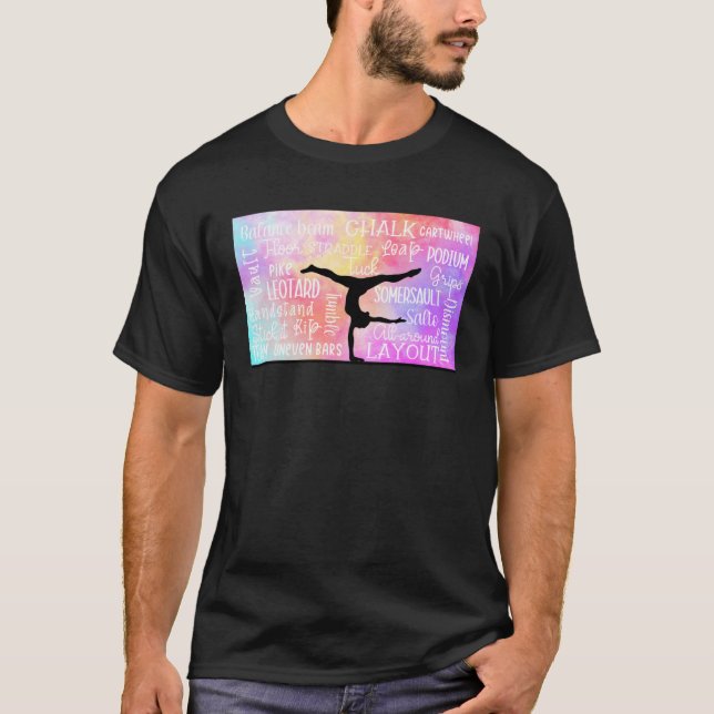 T-shirt Gymnastics Words Ombre (Devant)