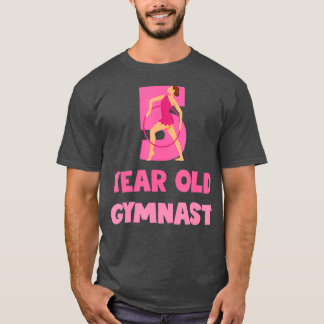 T-shirt Gymnastique 5e cadeau d'anniversaire pour les fill