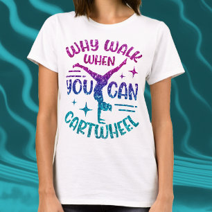 T-shirt Gymnastique Cartouche Magenta Purple Turquoise