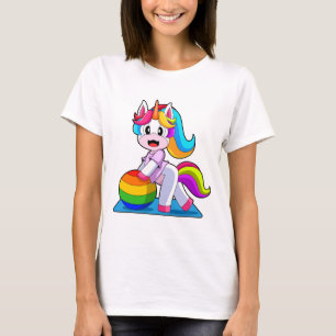 T-shirt Gymnastique de forme physique de licorne