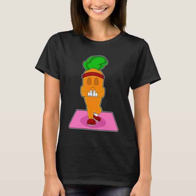 T-shirt Gymnastique de Yoga carotte (Devant)