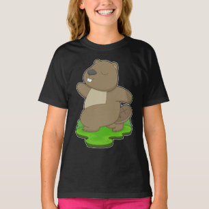 T-shirt Gymnastique de yoga de castor