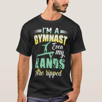 T-shirt Gymnastique Drôle Ix27m A Gymnaste Même Mes Mains 