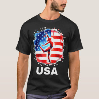 T-shirt Gymnastique États-Unis Équipe Vêtements Américain 