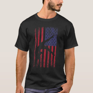 T-shirt gymnastique gymnsatics drapeau américain entraîneu