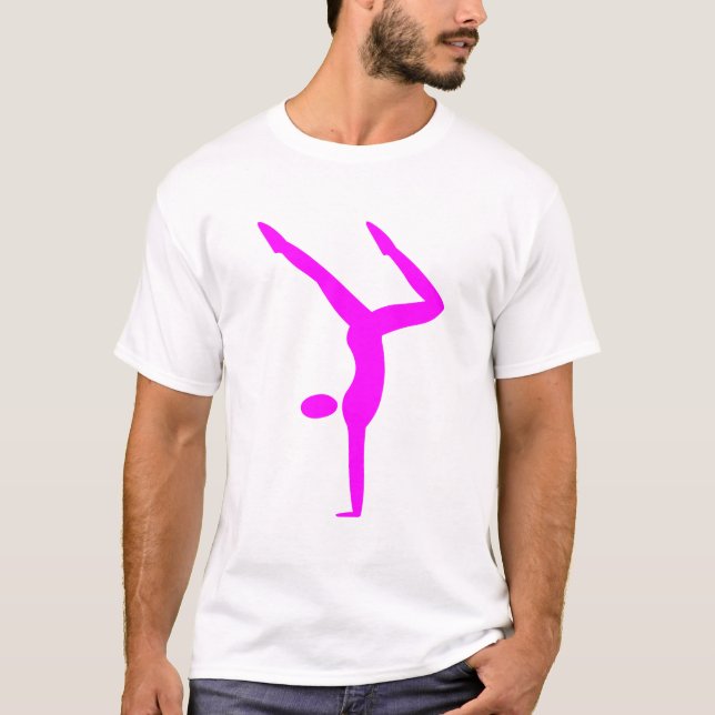 T-shirt Gymnastique - Magenta (Devant)