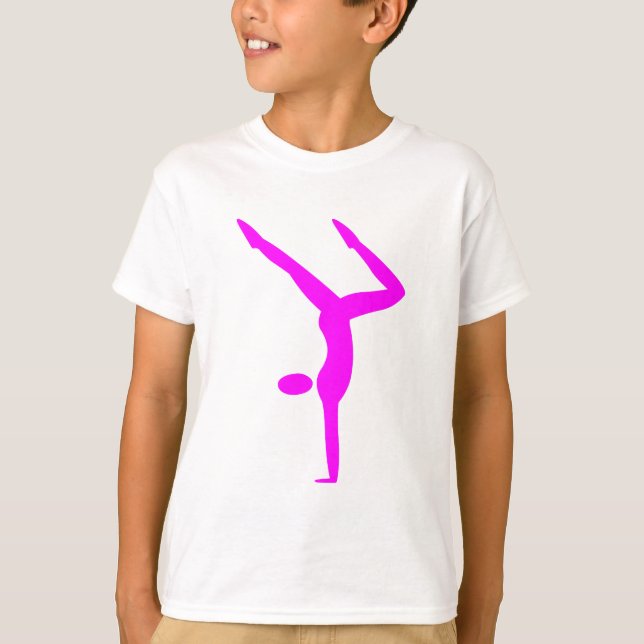T-shirt Gymnastique - Magenta (Devant)