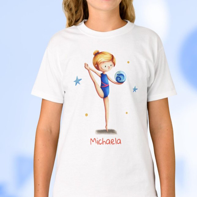 T-shirt Gymnastique rythmique Blue Leotard Girl (Créateur téléchargé)
