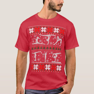 T-shirt Gymnastique Vilain Noël Joyeux Gymnaste de vacance