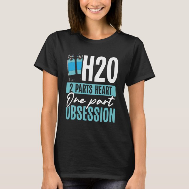 T-shirt H2o 2 Pièces Coeur Une Partie Obsession Natation (Devant)