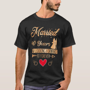 T-shirt h Anniversaire du Mariage, couple marié 40 ans