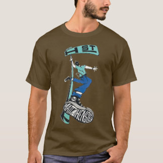 T-shirt H conception du skateboard de rue