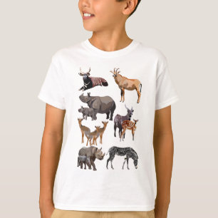 T-shirt H est pour Hoofstock Illustration Diverse Hoofed M