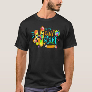 T-shirt H Est Pour Le Début De Premier Jour De L'École De