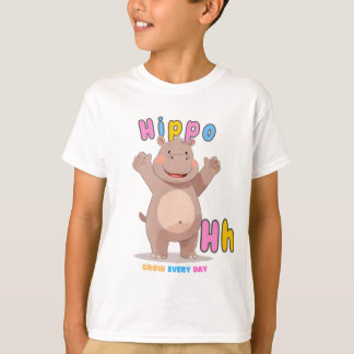 T-shirt "H is for Hippo" Alphabet Tee - Gagne chaque jour