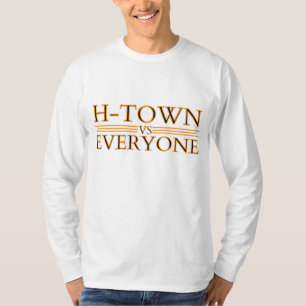 T-shirt H-Town contre la chemise de tous, Houston contre l