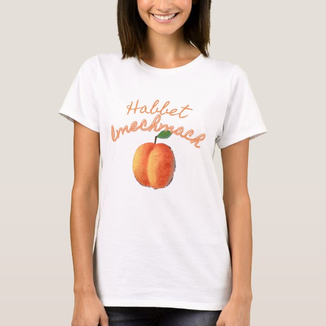 T-shirt Habbet Lmémach Apricot Funny Football Maroc (Devant)