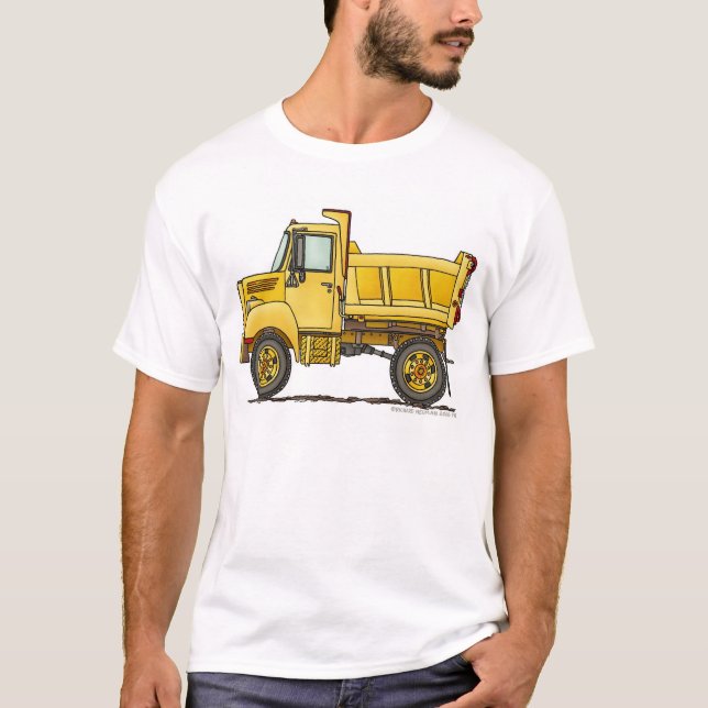 T-shirt Habillement de construction de camion à benne (Devant)