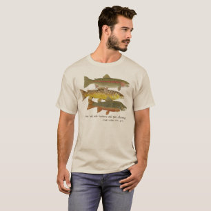 T-shirt Habillement de pêche de TRUITE et de mouche