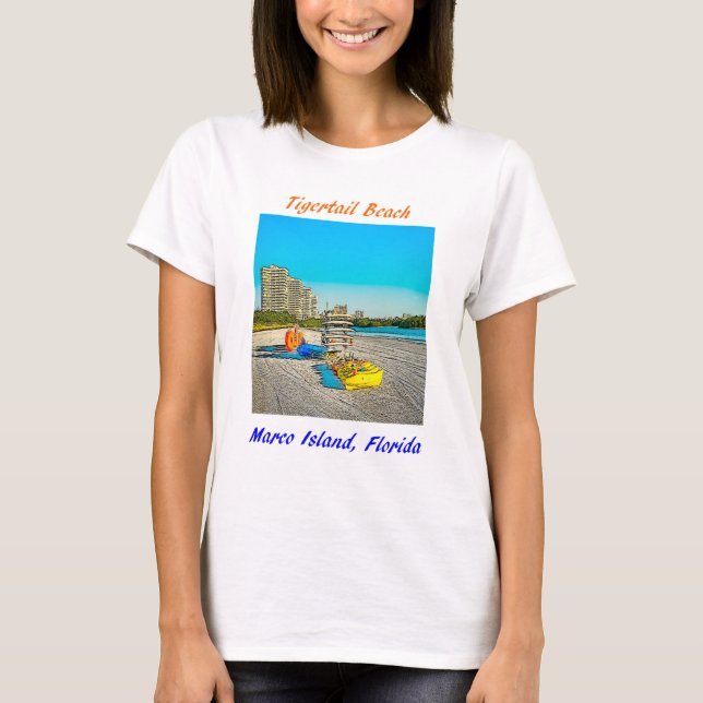 T-shirt Habillement d'île de Marco de plage de Tigertail, (Devant)