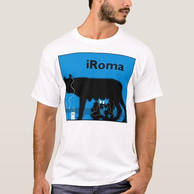T-shirt habillement d'iRoma (bleu) (Devant)