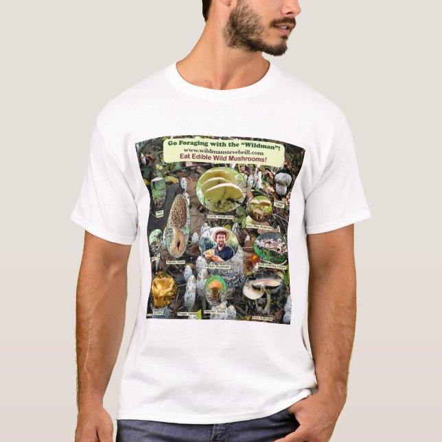 T-shirt Habillement sauvage comestible de champignon (Devant)