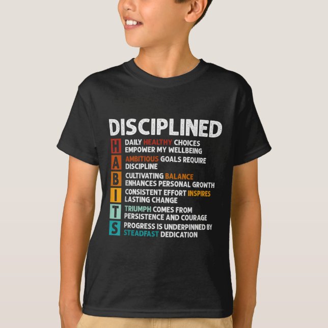 T-shirt Habits Définition Citations Motivationnelles Affir (Devant)