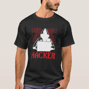 T-shirt Hacker Casquette blanc piratage éthique