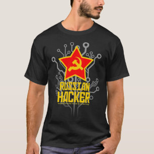 T-shirt Hacker de Russian avec Hammer Sickle Emblem