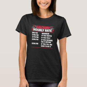 T-shirt Hacker Horaire Note Éthique Hacking Casquette blan