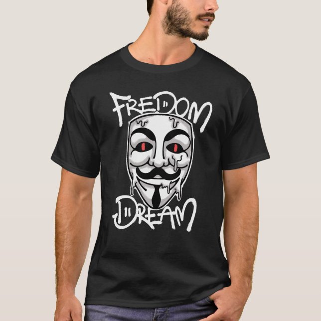 T-shirt hacker mask streetwear (Devant)