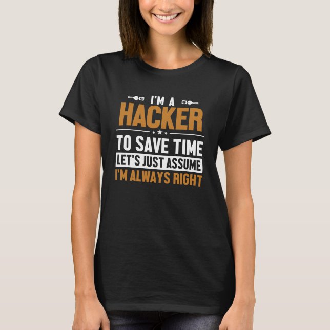 T-shirt Hacker Supposons que j'ai raison Casquette blanc C (Devant)