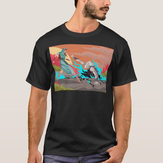 T-shirt Hades Kidnapping Le Mythe Persephone (Devant)