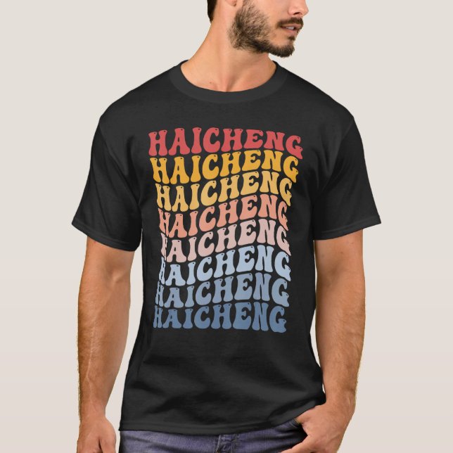 T-shirt Haicheng City Groovy Retro (Devant)