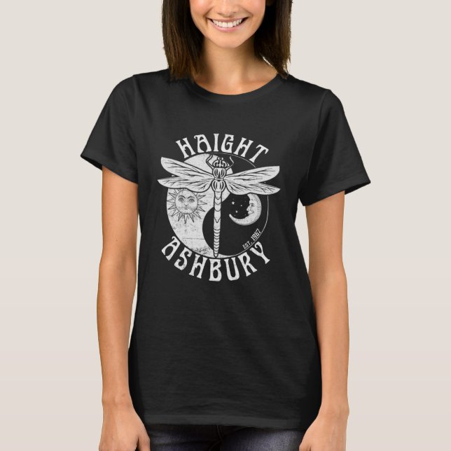 T-shirt Haight Ashbury 1967 Retro San Francisco Dragon Fly (Devant)