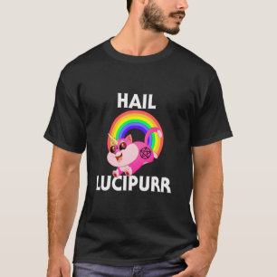 T-shirt Hail Lucipurr Satan Chat Unicorn Goth Evil 666 Luc