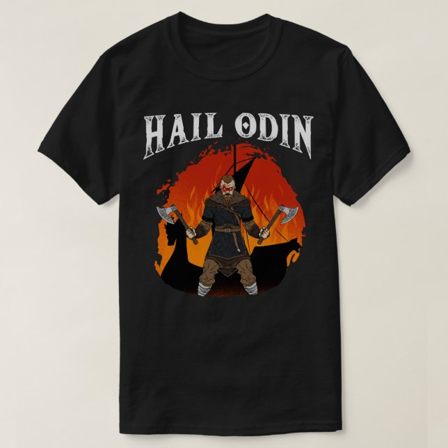T-shirt Hail Odin Viking Valhalla 6 (Design devant)