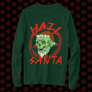 T-shirt Hail Père Noël - Halloween Zombie Rocker Skull