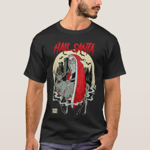 T-shirt Hail Père Noël Rétro Horreur laid Noël