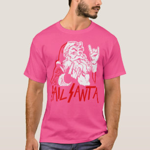 T-shirt Hail Père Noël Sleigher Lourd Metal Noël Noël Noël