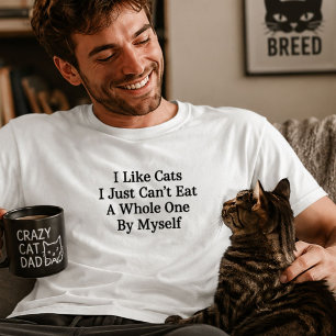 T-shirt Haineux de chats drôle Humour noir Ne peut pas man