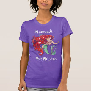 T-shirt Hair Princesse Ariel Ariel aquarelle décorée