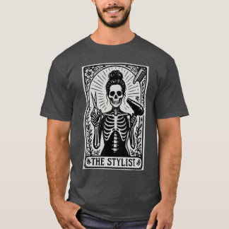 T-shirt Hair Stylistarot Card Skeleton Cosmetology Hairdre