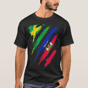T-shirt Haïti American Grosse Drapeau USA Patriot Héritage