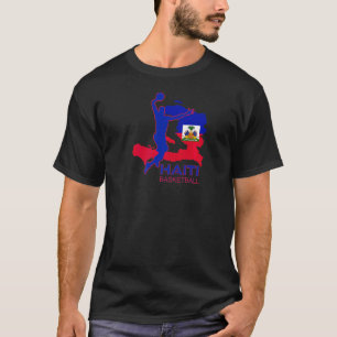 T-shirt Haïti Basketball Caraïbes Sport Haïti Drapeau Port