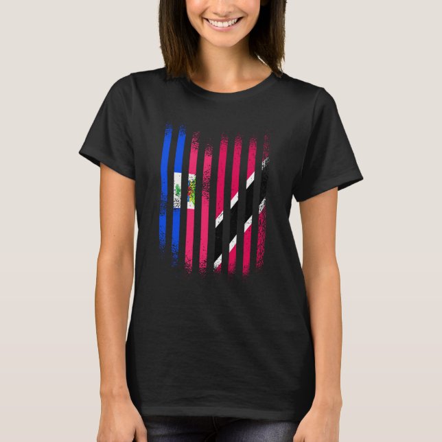 T-shirt Haïti Drapeau Trinité-et-Tobago Gros Pays Drapeaux (Devant)