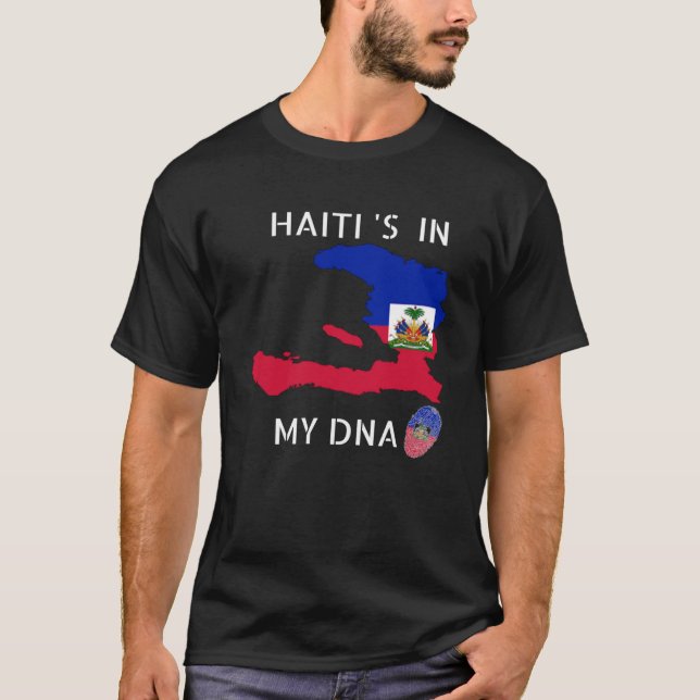 T-shirt Haïti est dans mon ADN drapeau haïtien jour Fierté (Devant)