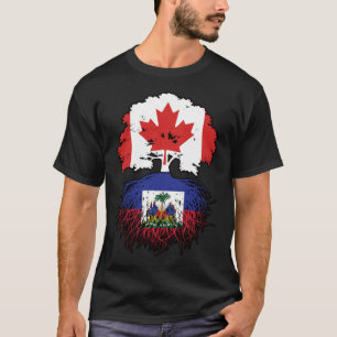 T-shirt Haïti Haïti Haïti Canada drapeau des racines de l'