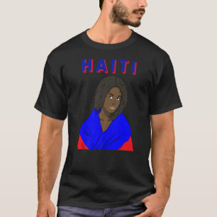T-shirt Haïti Haitian Love Drapeau Fière Fille Princesse R
